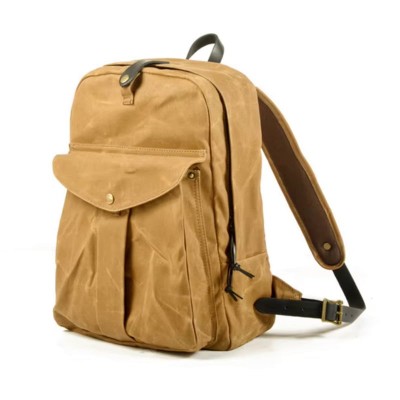 Waxed Retro Rugtas "Jeremy" Khaki