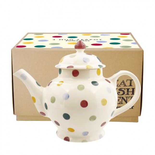 4 Cup Teapot Polka Dots