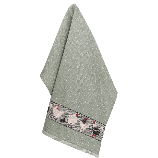 Theedoek BC Chicken Dark Green