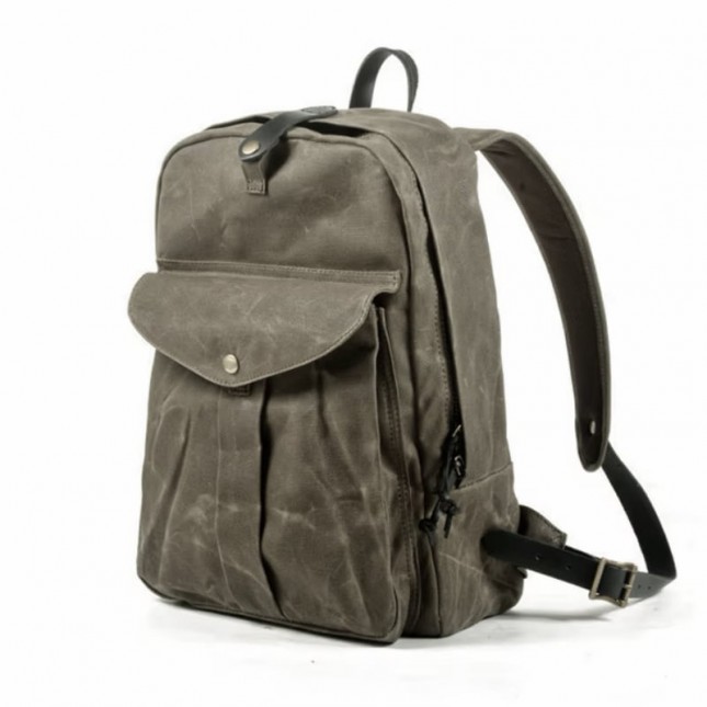 Waxed Retro Rugtas "Jeremy" Grey