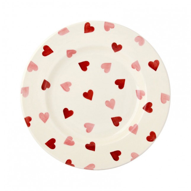 8 1/2 Inch Plate Pink Hearts