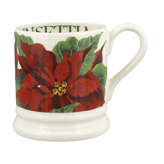 Half Pint Mug Poinsettia