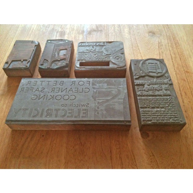 Vintage Printing Blocks Electricity