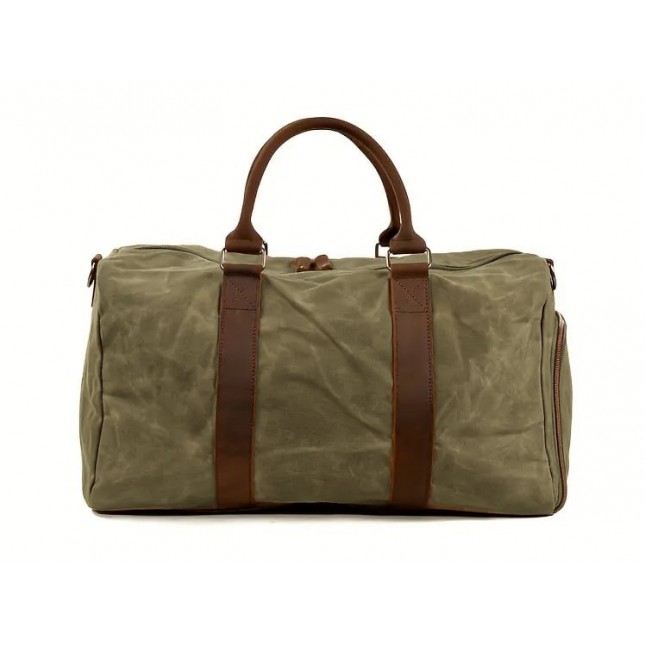 Waxed Travel Bag "Billy" Green