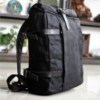 Waxed Retro Rugtas "Bronco" Black