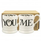 Half Pint Mug You & Me Black Toast (set)