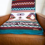 Alpaca Wool Blanket Turquoise