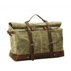 Waxed Travel Bag "Wayne" Green