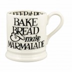 Half Pint Mug Black Toast Bake Bread