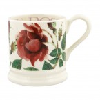 Half Pint Mug Flowers Red Rose