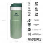 Neverleak Travel Mug 0,47L Hammertone Green