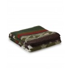 Wollen deken Tribe Groen 200x220