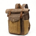 Waxed Canvas Rugtas "Carson" Brown