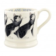 Half Pint Mug Cat Black & White