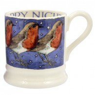 Half Pint Mug Robin in a Starry Night