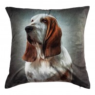 Kussen Fluweel Country Basset