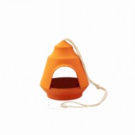 Vogelvoeder huisje Dakje Bamboe Oranje