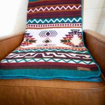 Alpaca Wool Blanket Turquoise