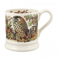 Half Pint Mug In The Woods Owl & Stoat