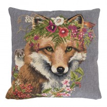 Gobelin Kussen Flower Fox