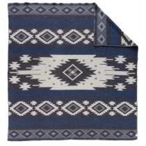 Wollen deken Tribe Blauw