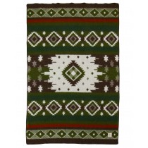 Wollen deken Tribe Groen 140x220