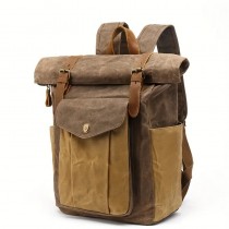 Waxed Canvas Rugtas "Carson" Brown