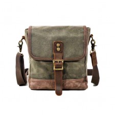 Waxed Crossbody Bag "Jones" Green