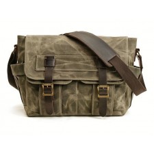 Waxed Canvas Bag "Hammond" Green