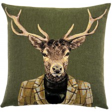 Gobelin Kussen Stag With Turtleneck
