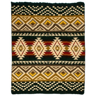 Alpaca Native Blanket Cayambe Dark Green