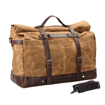 Waxed Travel Bag "Wayne" Khaki