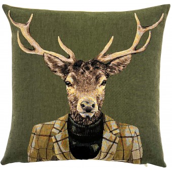 Gobelin Kussen Stag With Turtleneck