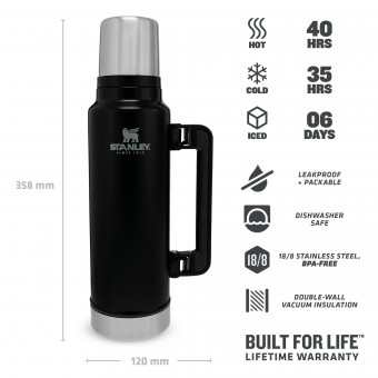 The Legendary Classic Bottle 1,40 L Matte Black