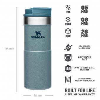 Neverleak Travel Mug 0,35L Hammertone Ice
