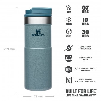 Neverleak Travel Mug 0,47L Hammertone Ice