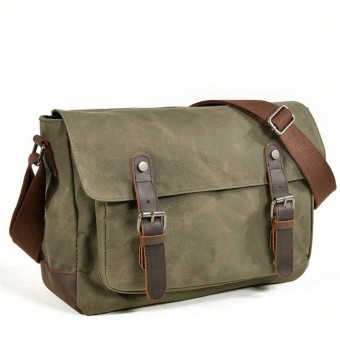 Waxed Messenger Bag Green