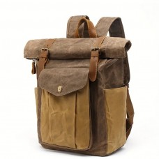 Waxed Canvas Rugtas "Carson" Brown